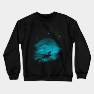 Nighty Deer Blue Crewneck Sweatshirt